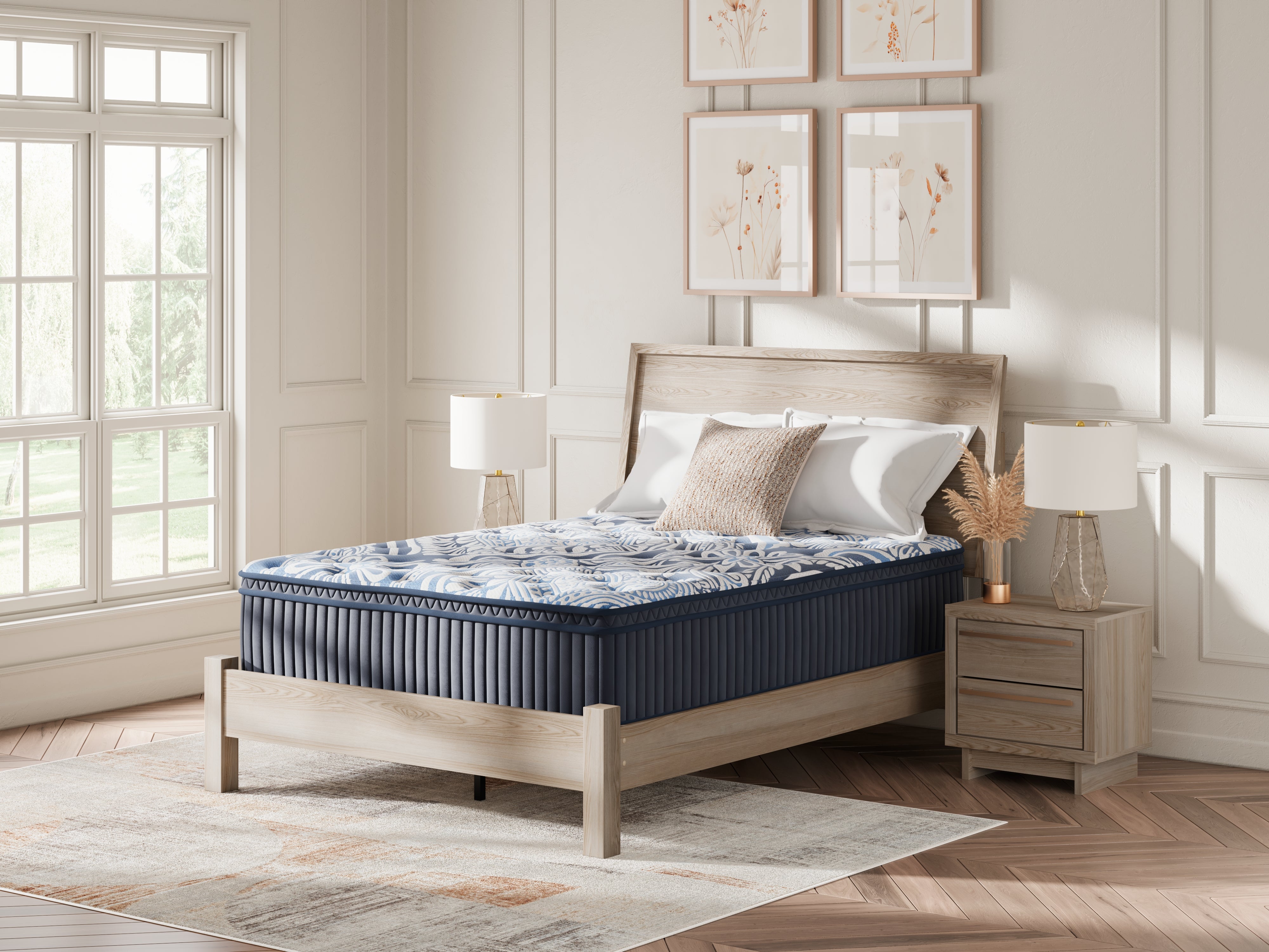 Warmstead Furniture - Ashley Furniture - Plush Luxe 2.0 Mattresses - Queen / Blue - M49731