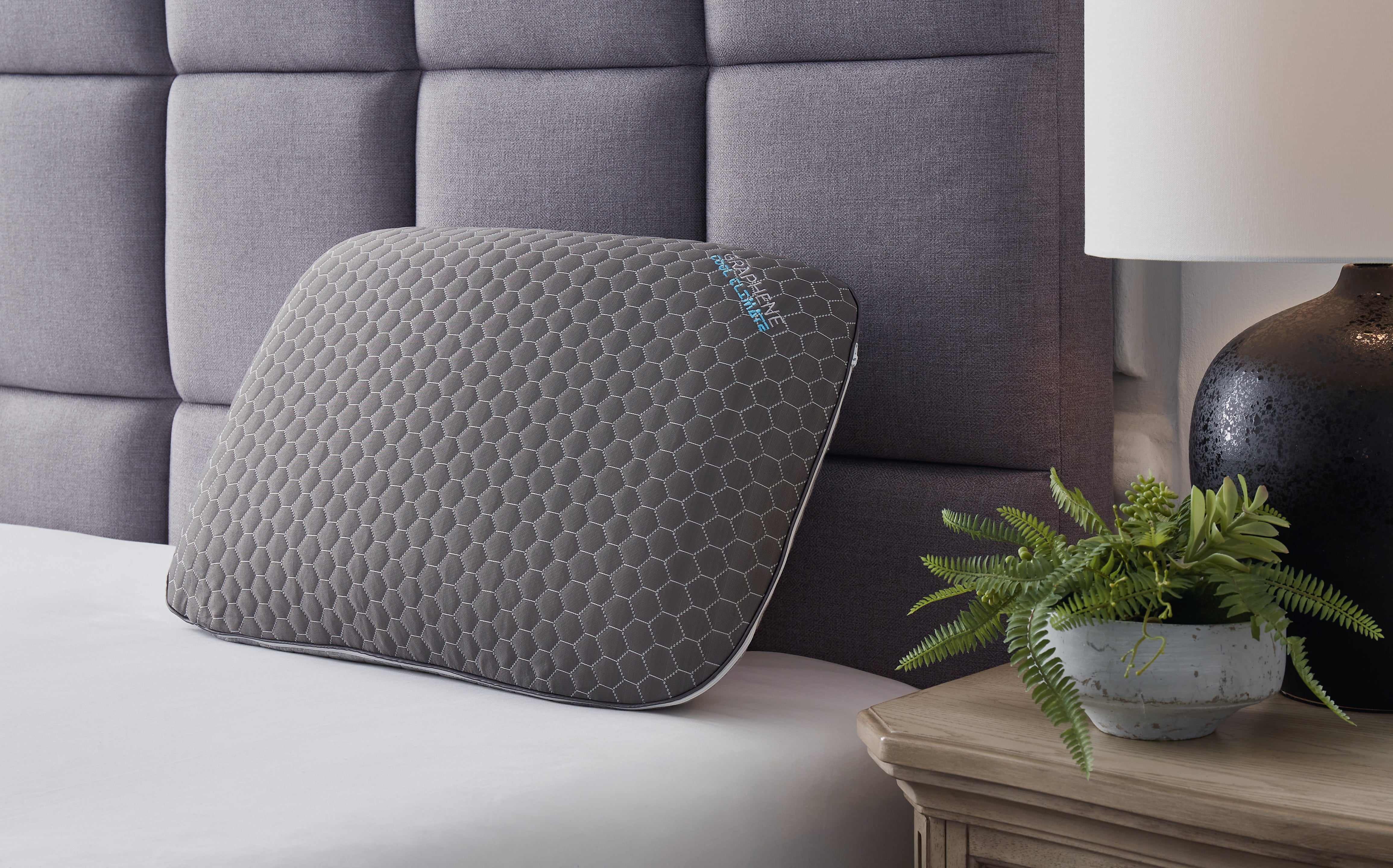 Warmstead Furniture - Ashley Furniture - Zephyr 2.0 Pillows - Graphene Contour Pillow / Dark Gray - M52113P