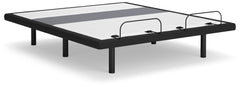 Warmstead Furniture - Ashley Furniture - Best Base with Lumbar and Audio King Adjustable Base - King Adjustable Base / Charcoal Gray - M5X542