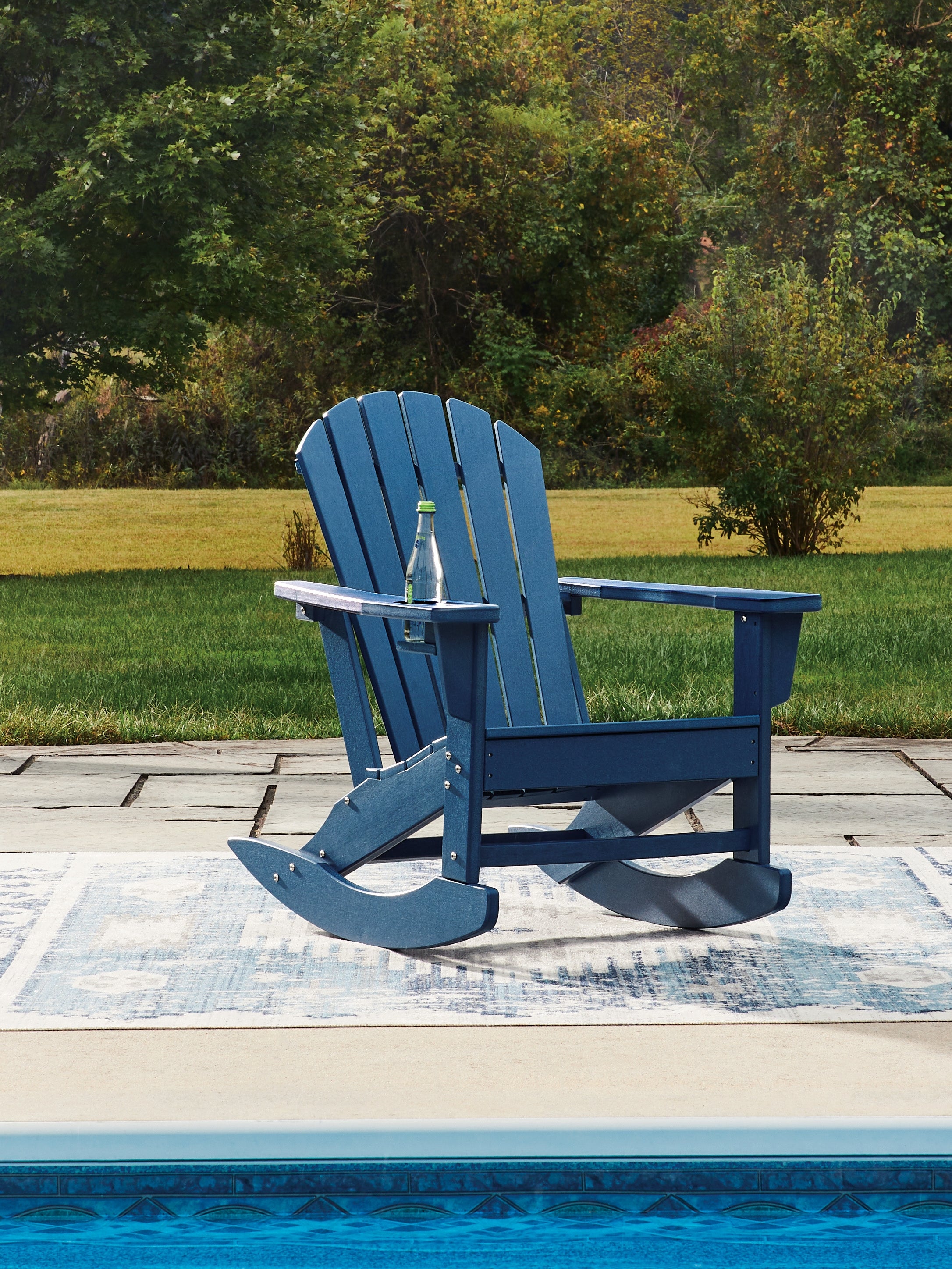 Warmstead Furniture - Ashley Furniture - Sundown Shores Outdoor - Rocking Chair / Blue - PCP019-827