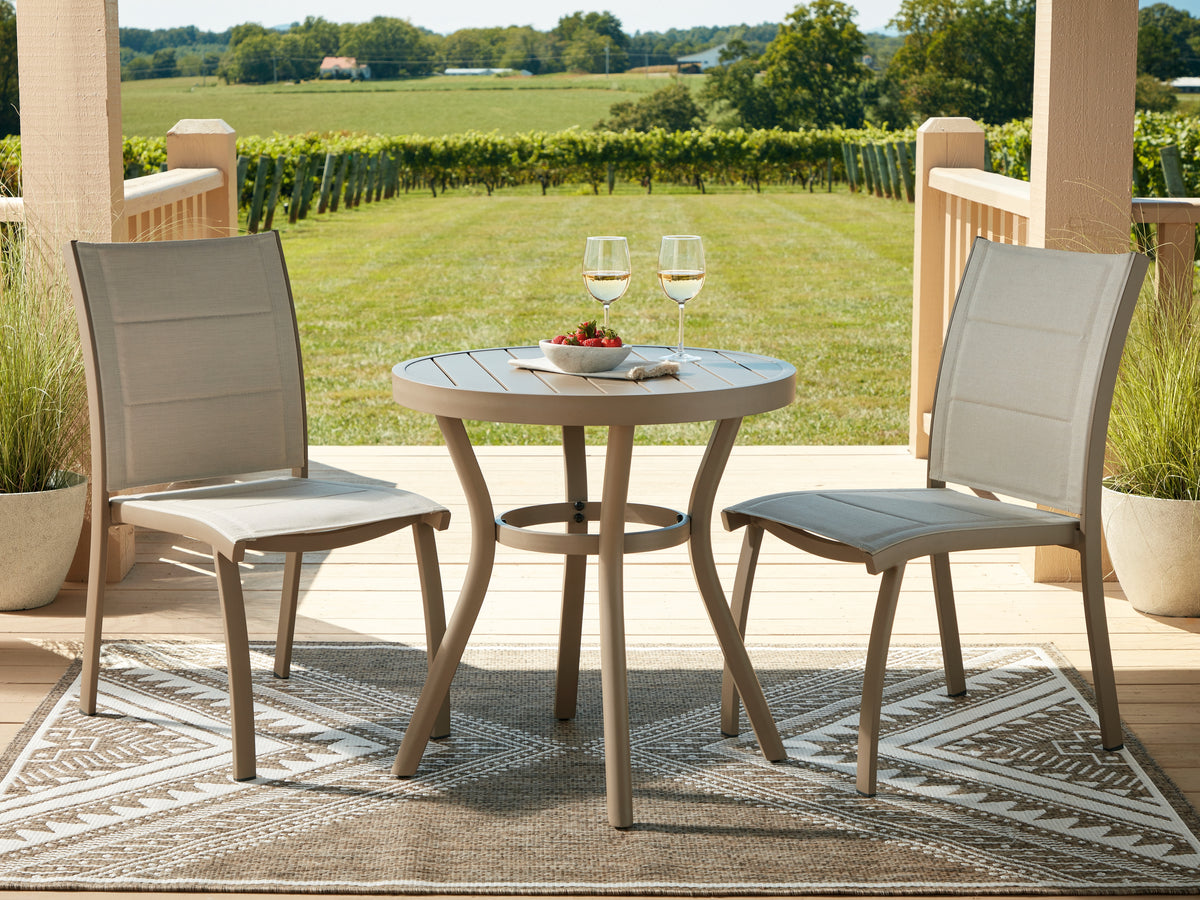 Warmstead Furniture - Ashley Furniture - Mission Beach Outdoor - Chairs w/Table Set (3/CN) - PCP200-050