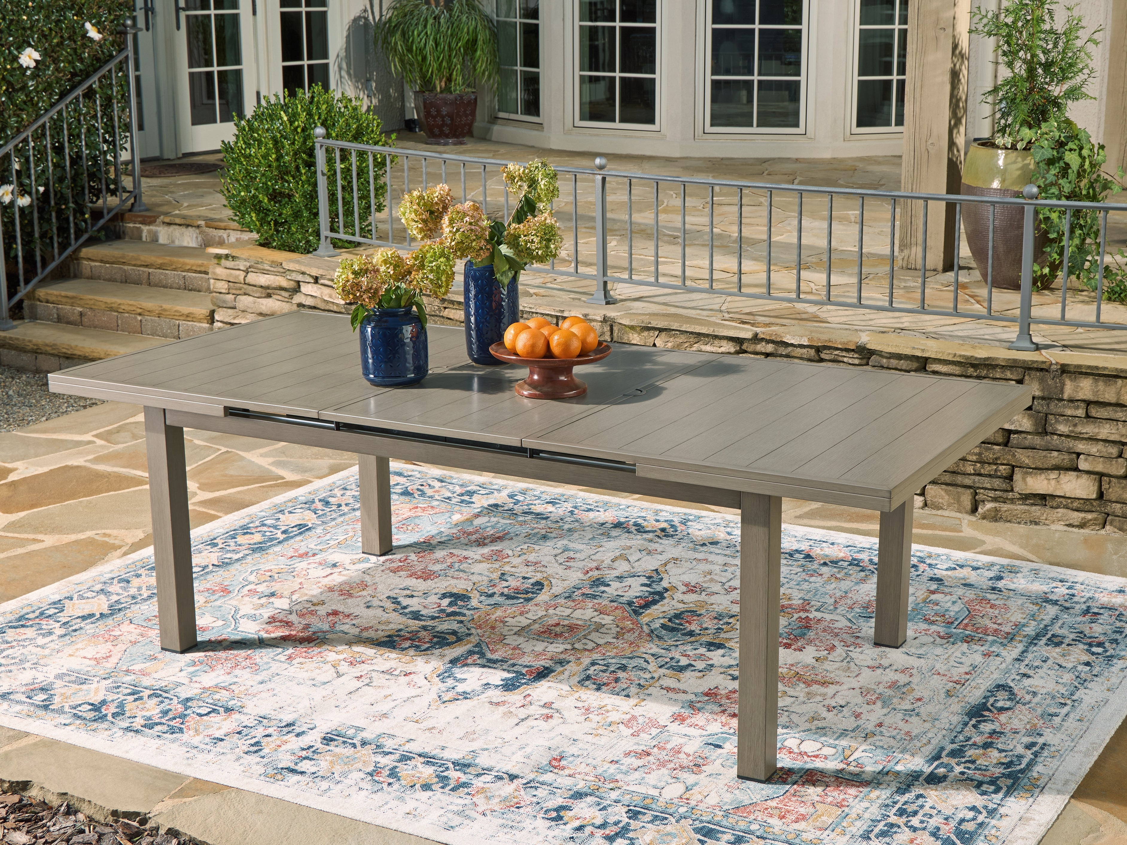 Warmstead Furniture - Ashley Furniture - Beach Front Outdoor - RECT Dining Room EXT Table / Beige - P323-635