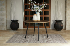 Warmstead Furniture - Ashley Furniture - Amaris Outdoor - Round Dining Table / Brown/Black - P369-615