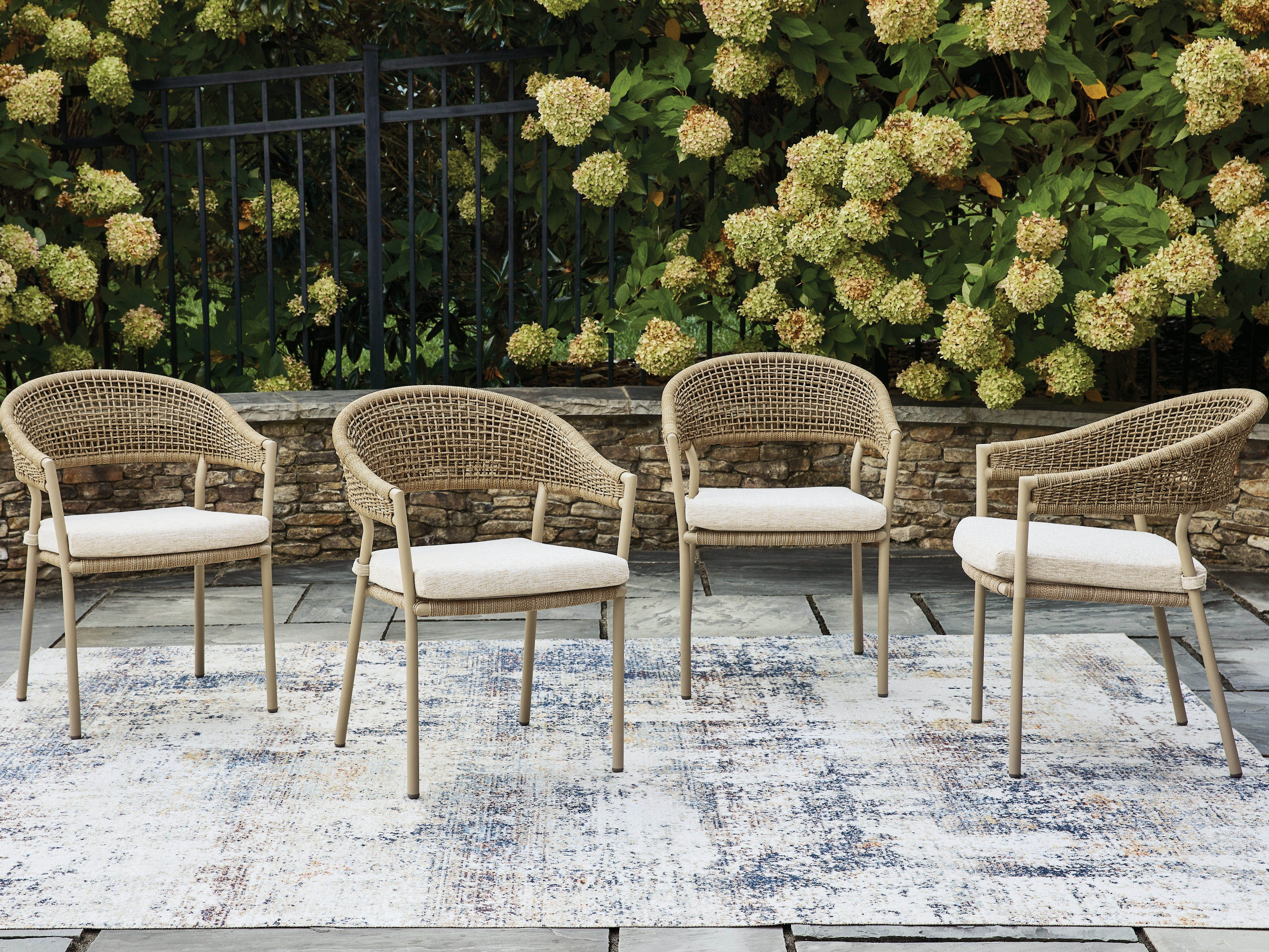 Warmstead Furniture - Ashley Furniture - Orchard Beach Outdoor - Arm Chair With Cushion (4/CN) - PCP373-601A