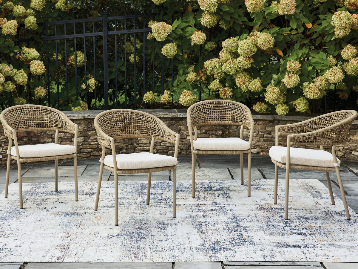 Warmstead Furniture - Ashley Furniture - Orchard Beach Outdoor - Arm Chair With Cushion (4/CN) - PCP373-601A