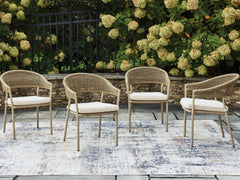 Warmstead Furniture - Ashley Furniture - Orchard Beach Outdoor - Arm Chair With Cushion (4/CN) - PCP373-601A