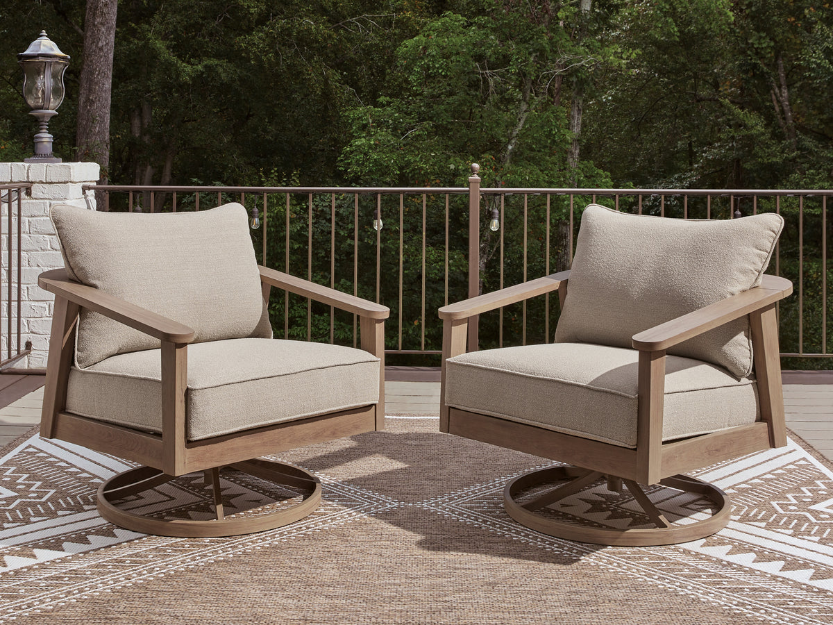 Warmstead Furniture - Ashley Furniture - Harmony Headlands Outdoor - Swivel Lounge w/ Cushion - PCP428-821