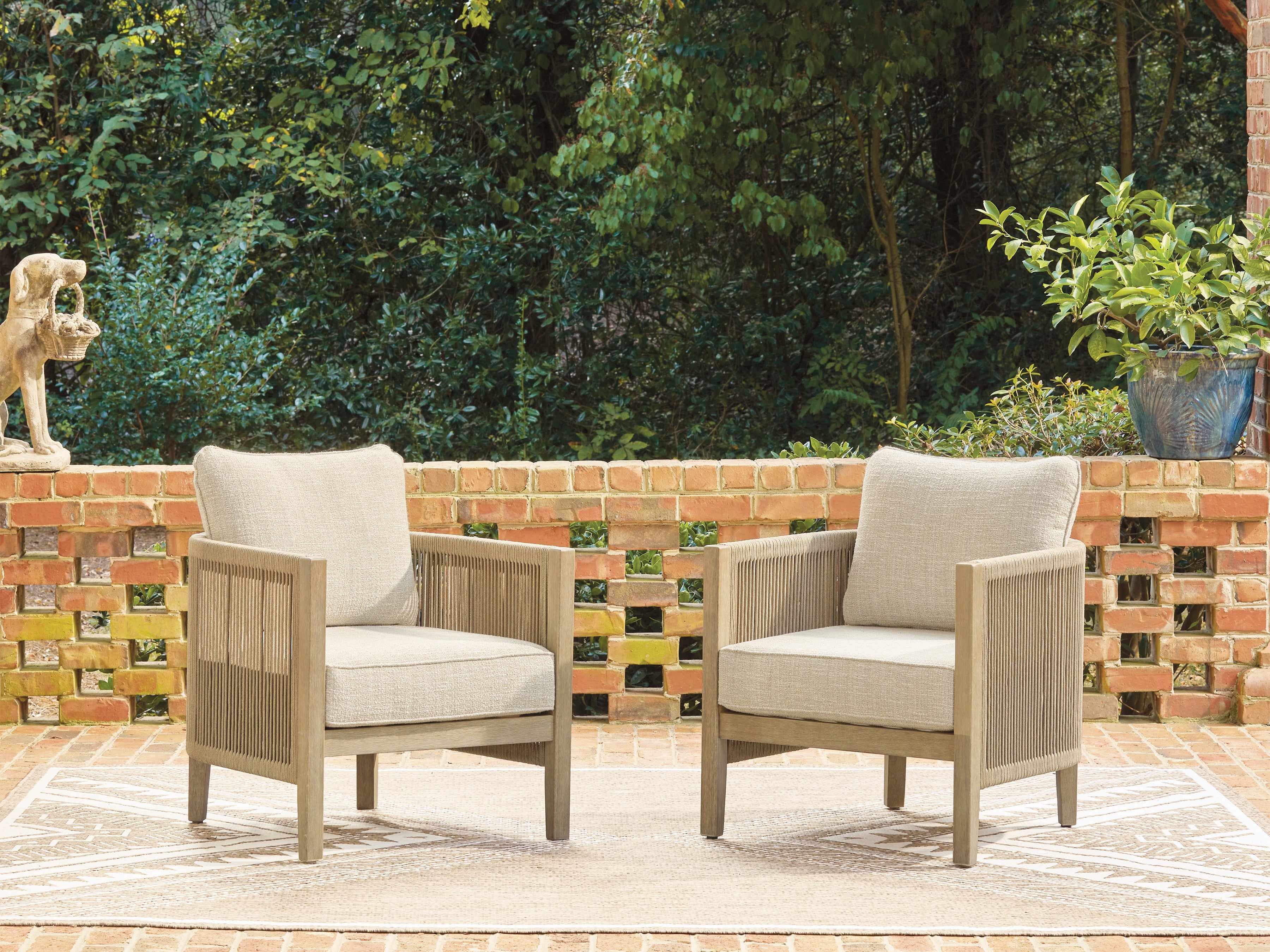 Warmstead Furniture - Ashley Furniture - Spooners Cove Outdoor - Lounge Chair w/Cushion (Set of 2) - PCP469-820