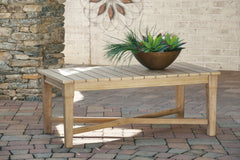 Warmstead Furniture - Ashley Furniture - Carter Hall Outdoor - Sofa with Cushion / Beige - P601-838
