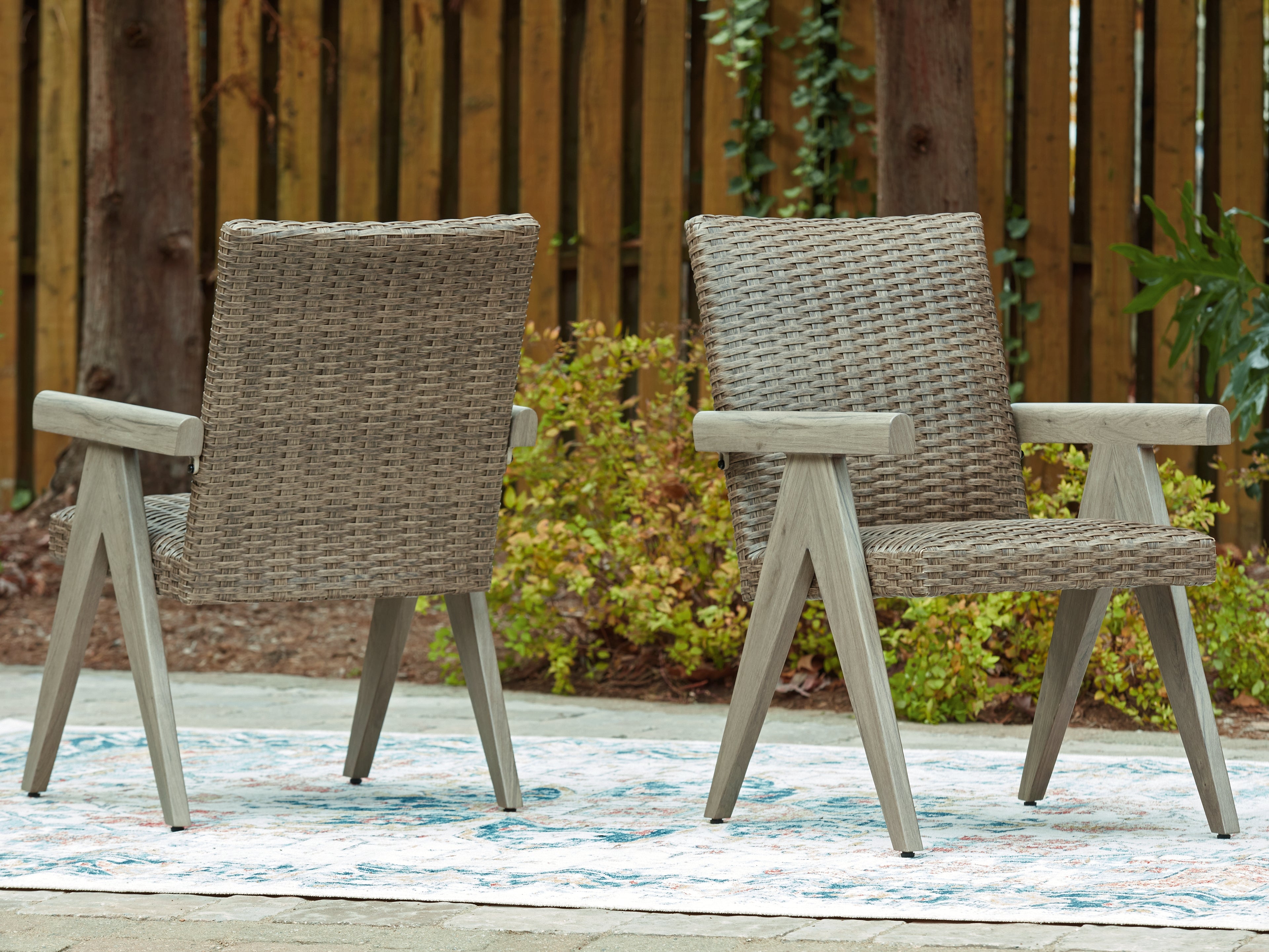 Warmstead Furniture - Ashley Furniture - Cliff Trails Outdoor - Arm Chair (Set of 2) / Beige - PCP690-601A