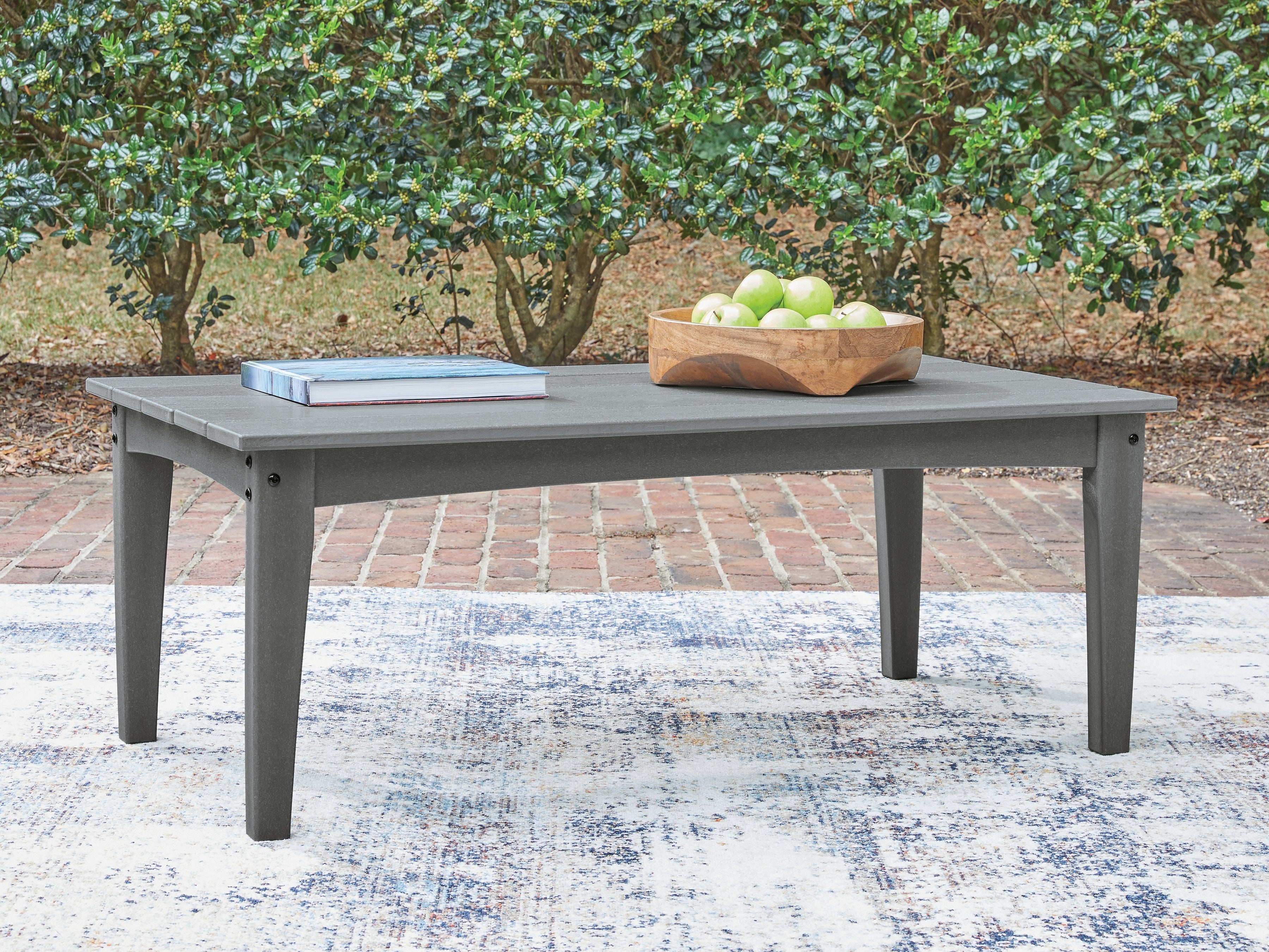 Warmstead Furniture - Ashley Furniture - Cove Beach Outdoor - Rectangular Cocktail Table / Gray - PCP803-701