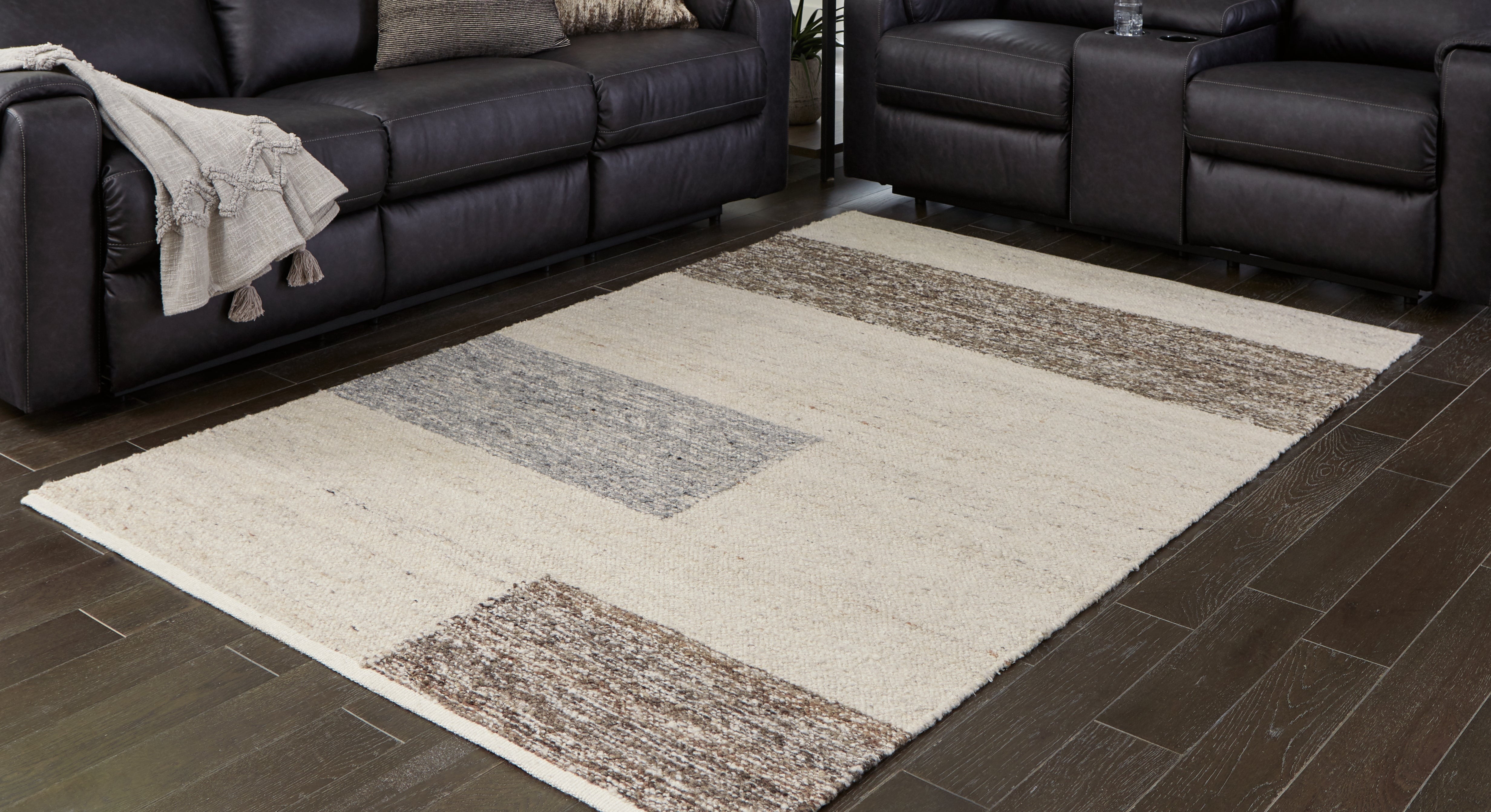 Warmstead Furniture - Ashley Furniture - Barus Rug - 8' x 10' Rug / Beige/Brown/Gray - R406401