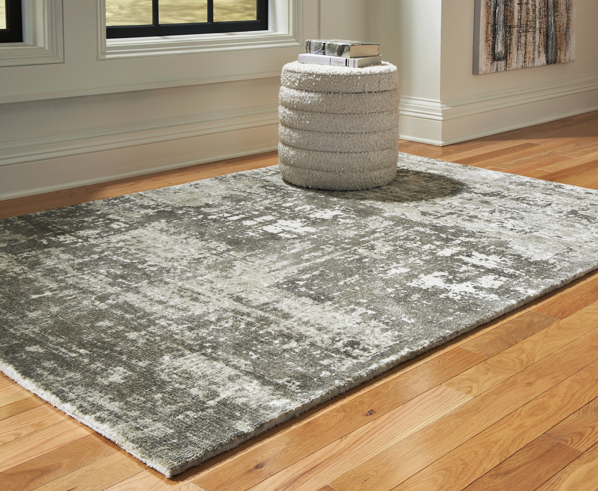 Warmstead Furniture - Ashley Furniture - Valmontic Rug - 5' x 7' Rug / Gray - R406922