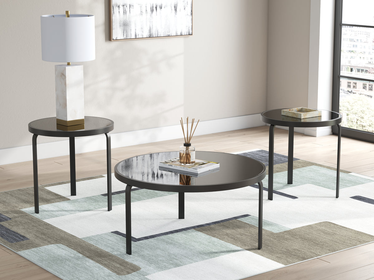 Warmstead Furniture - Ashley Furniture - Dorylin Table (Set of 3) - Occasional Table Set (3/CN) / Black - T139-13