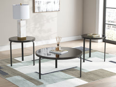 Warmstead Furniture - Ashley Furniture - Dorylin Table (Set of 3) - Occasional Table Set (3/CN) / Black - T139-13