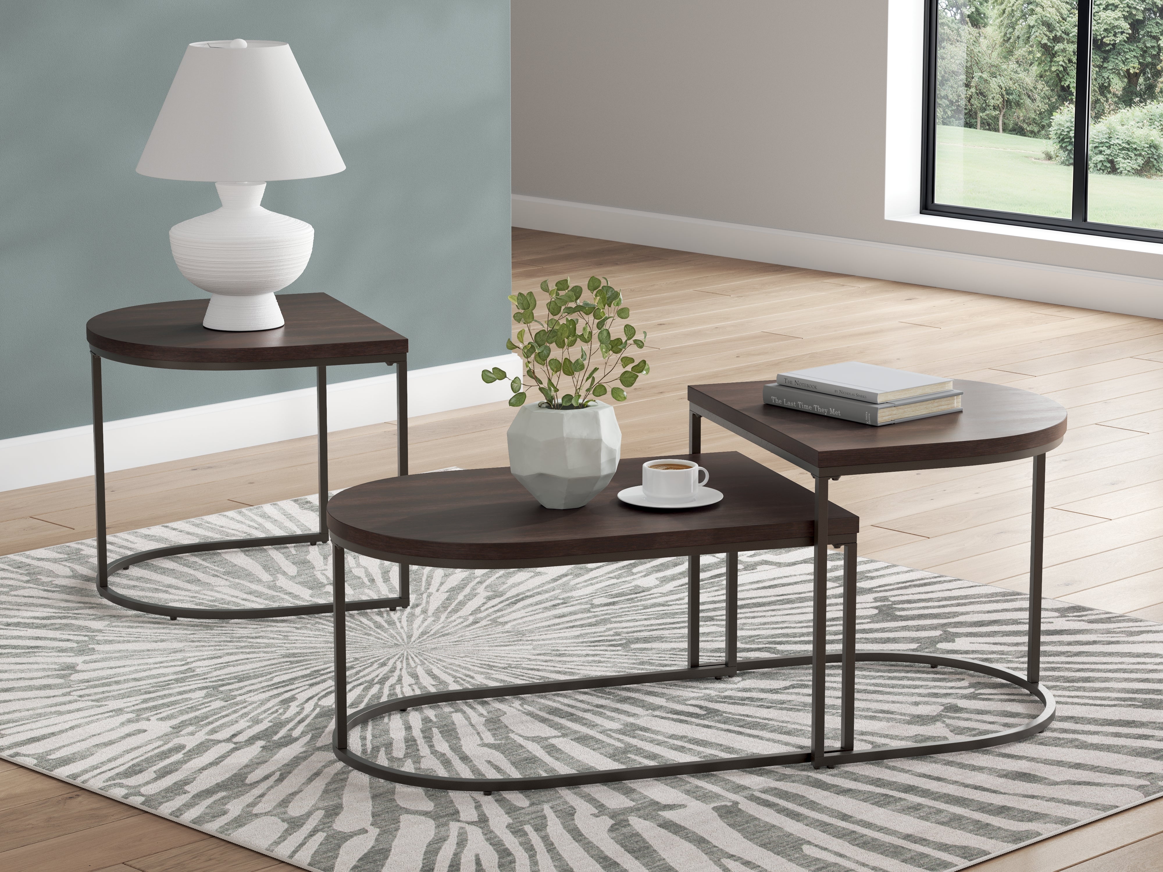 Warmstead Furniture - Ashley Furniture - Vanmore Table (Set of 3) - Occasional Table Set (3/CN) / Dark Brown - T199-13