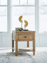 Warmstead Furniture - Ashley Furniture - Sharlance End Table - Rectangular End Table / Light Brown - T655-3