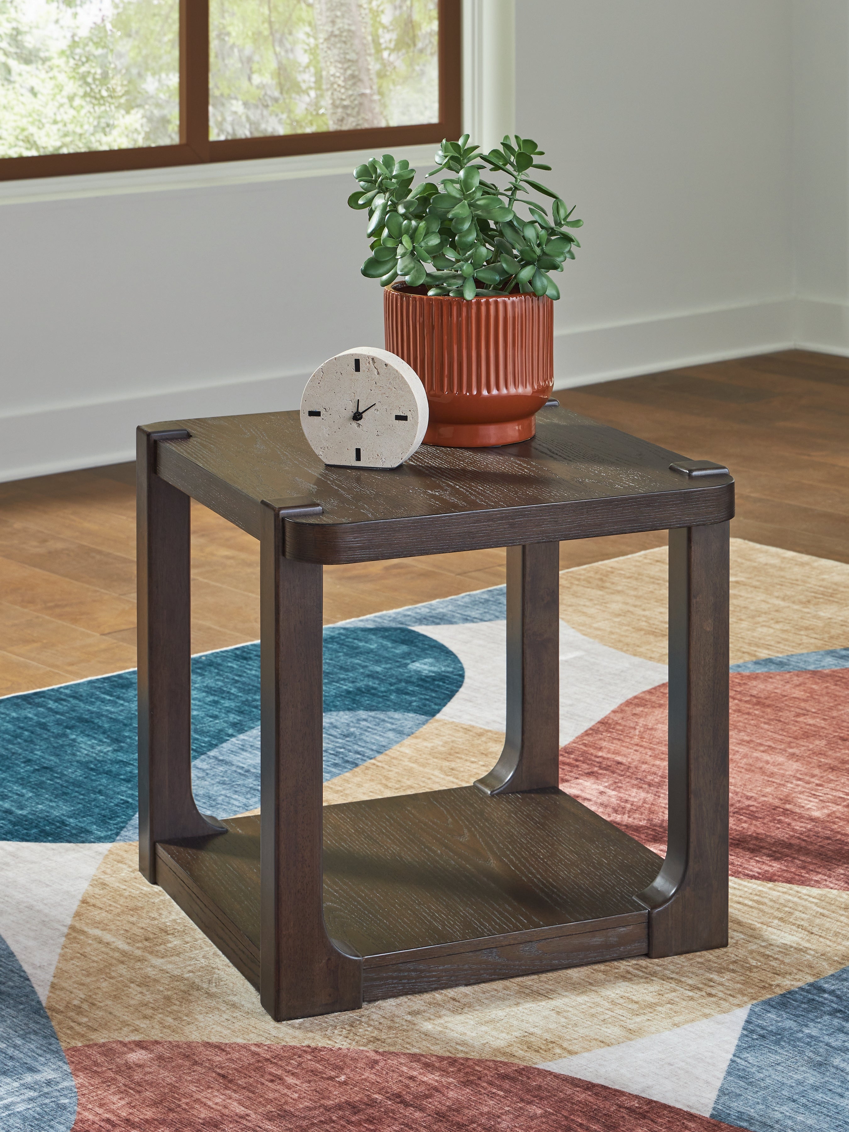 Warmstead Furniture - Ashley Furniture - Breckington End Table - Rectangular End Table / Dark Brown - T656-3