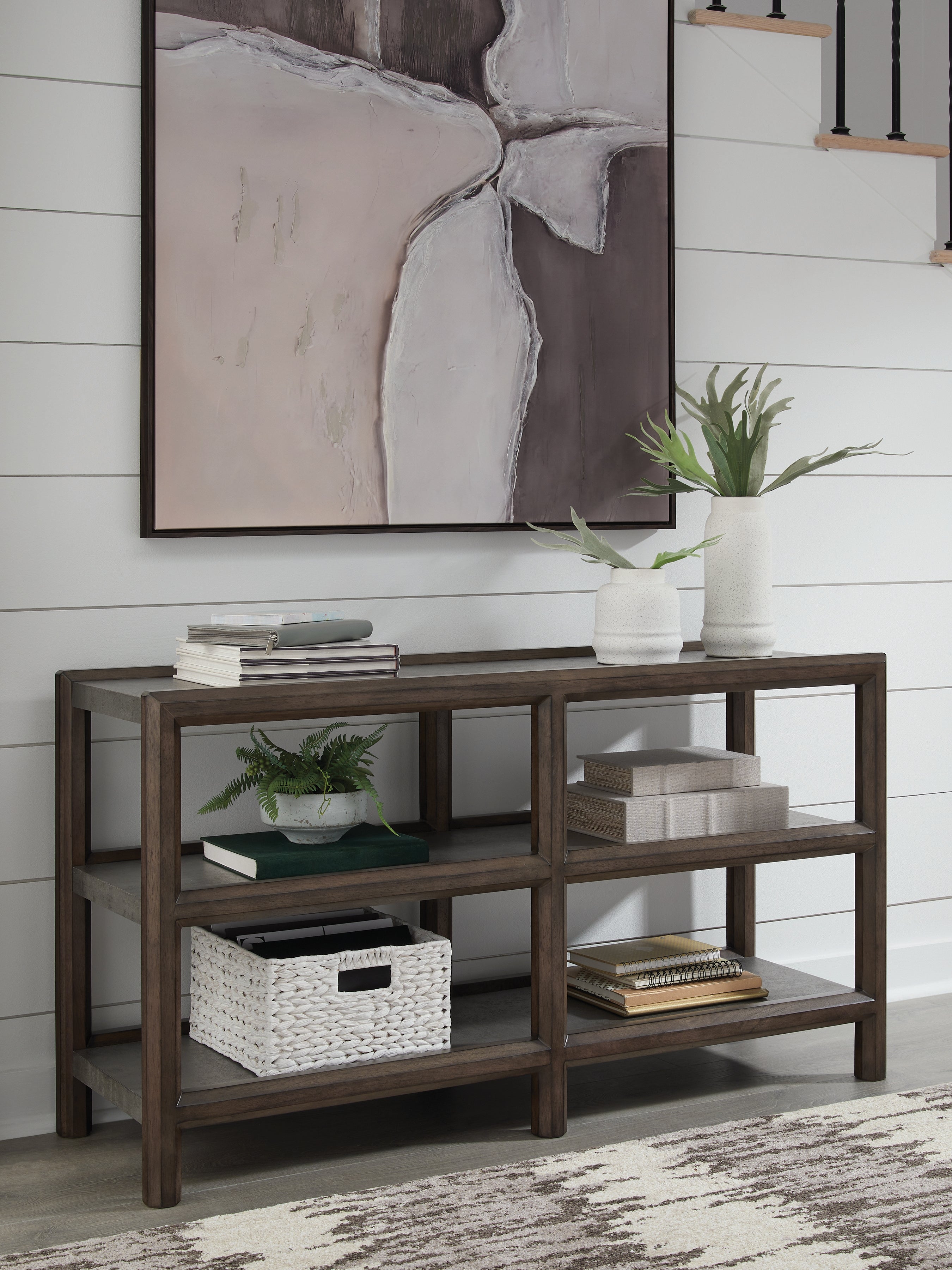 Warmstead Furniture - Ashley Furniture - Kallenny Sofa Table - Sofa Table / Brown/Gray - T669-4