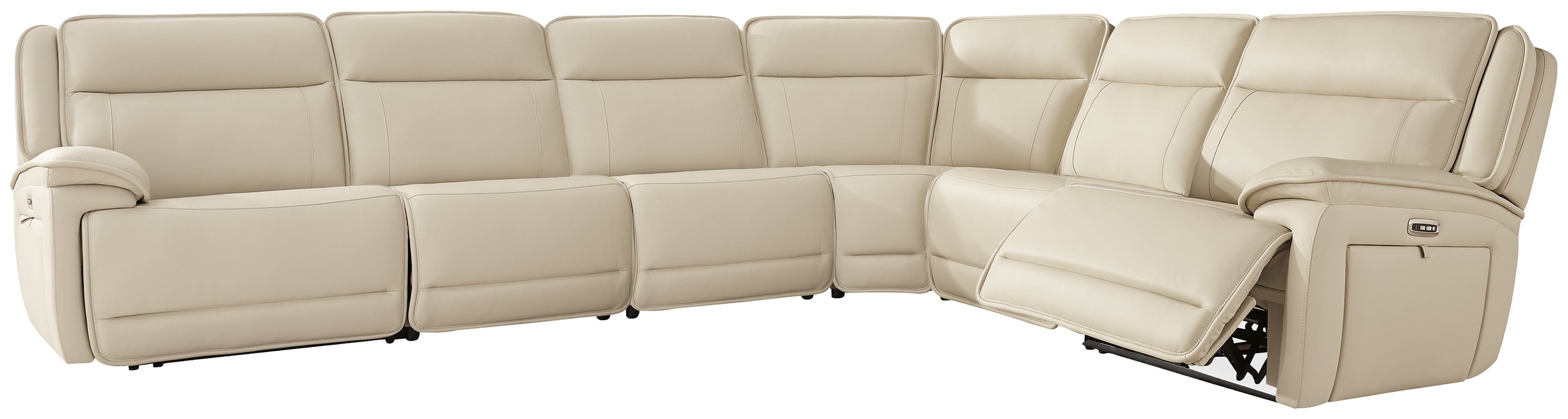 Warmstead Furniture - Ashley Furniture - Double Deal Sectional - 6-Piece Reclining Sectional / Almond - U13001S7