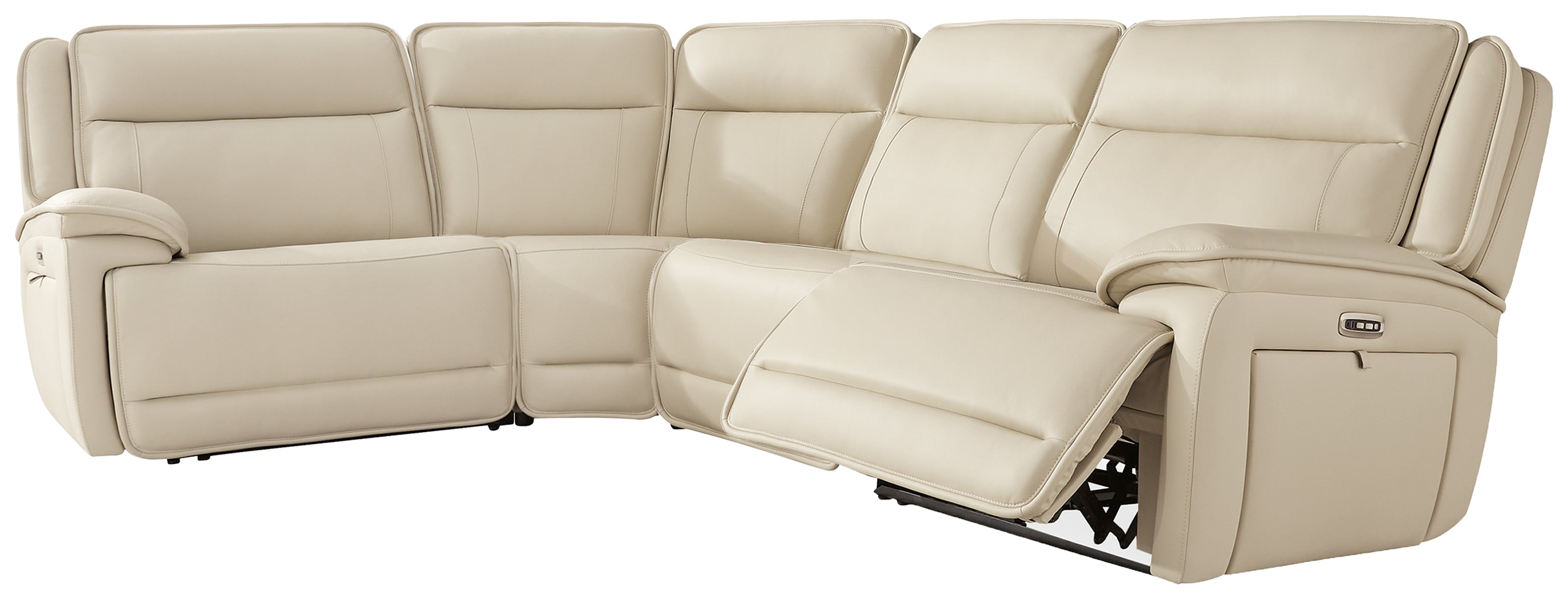 Warmstead Furniture - Ashley Furniture - Double Deal Sectional - 4-Piece Reclining Sectional / Almond - U13001S6
