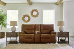 Warmstead Furniture - Ashley Furniture - Francesca Living Room - 2 Seat PWR REC Sofa ADJ HDREST / Auburn - U2570547