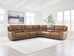 Warmstead Furniture - Ashley Furniture - DeepWakes Sectional - 6-Piece Reclining Sectional with Storage Console - PCU62606S36