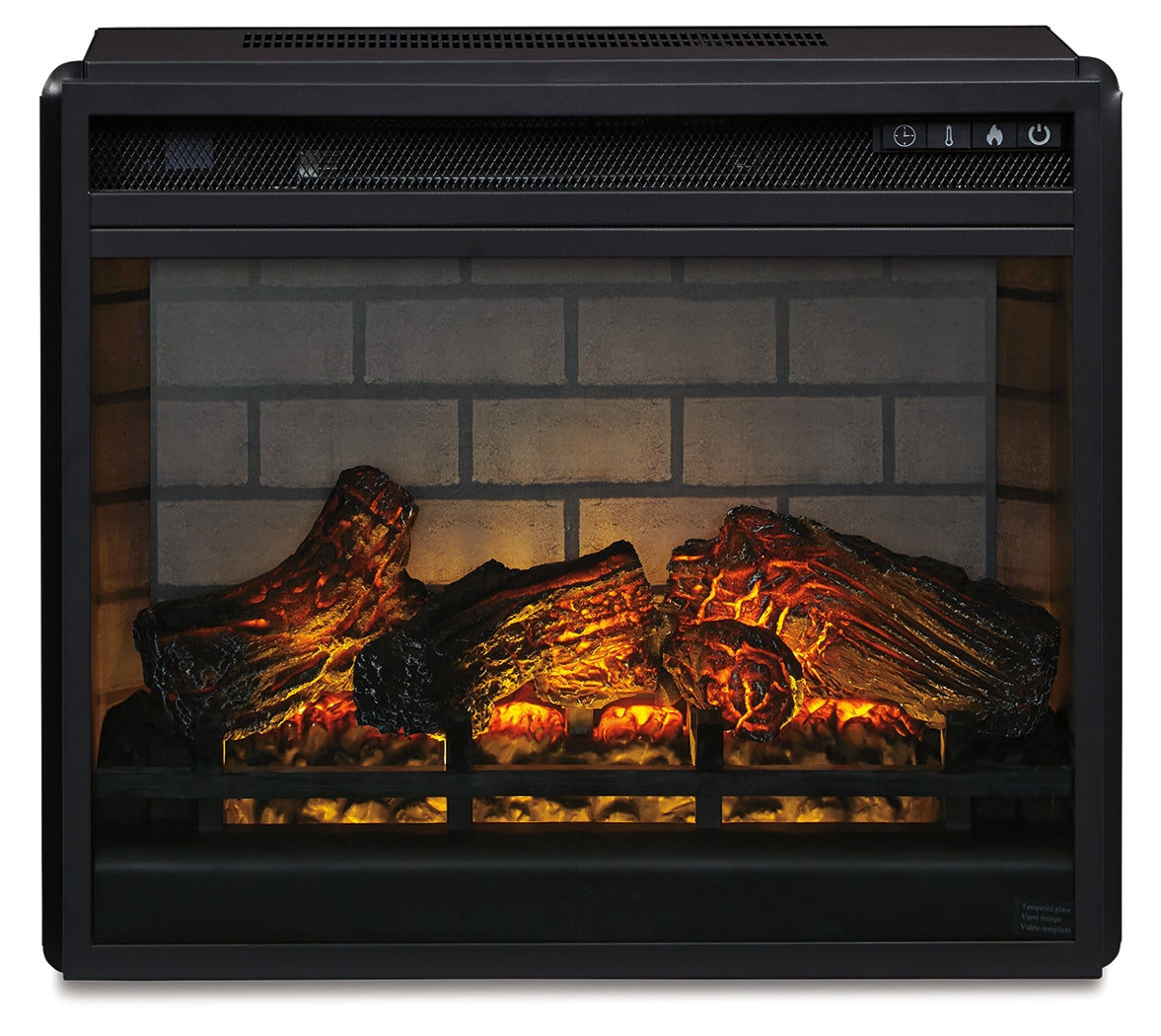 Warmstead Furniture - Ashley Furniture - Entertainment Accessories Electric Infrared Fireplace Insert - Electric Infrared Fireplace Insert / Black - W100-101