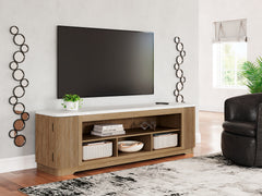 Warmstead Furniture - Ashley Furniture - Camdill 80" TV Stand - 80" / Light Brown - W808-68